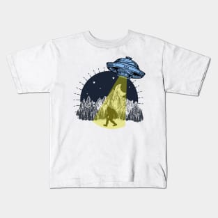 Bigfoot Ufo Kids T-Shirt